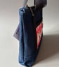 Denim cat bag. Toiletry or cosmetics make up bag.  - Image 4