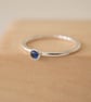 Lab Sapphire Double Ring Set - Image 3