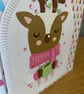 A handmade festive Reindeer Christmas card - Image 2