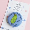 badge - champion vegetable grower  - 38mm pin badge