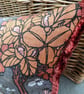 Rectangular tree print cushion cover with brush fringe trim - Image 4