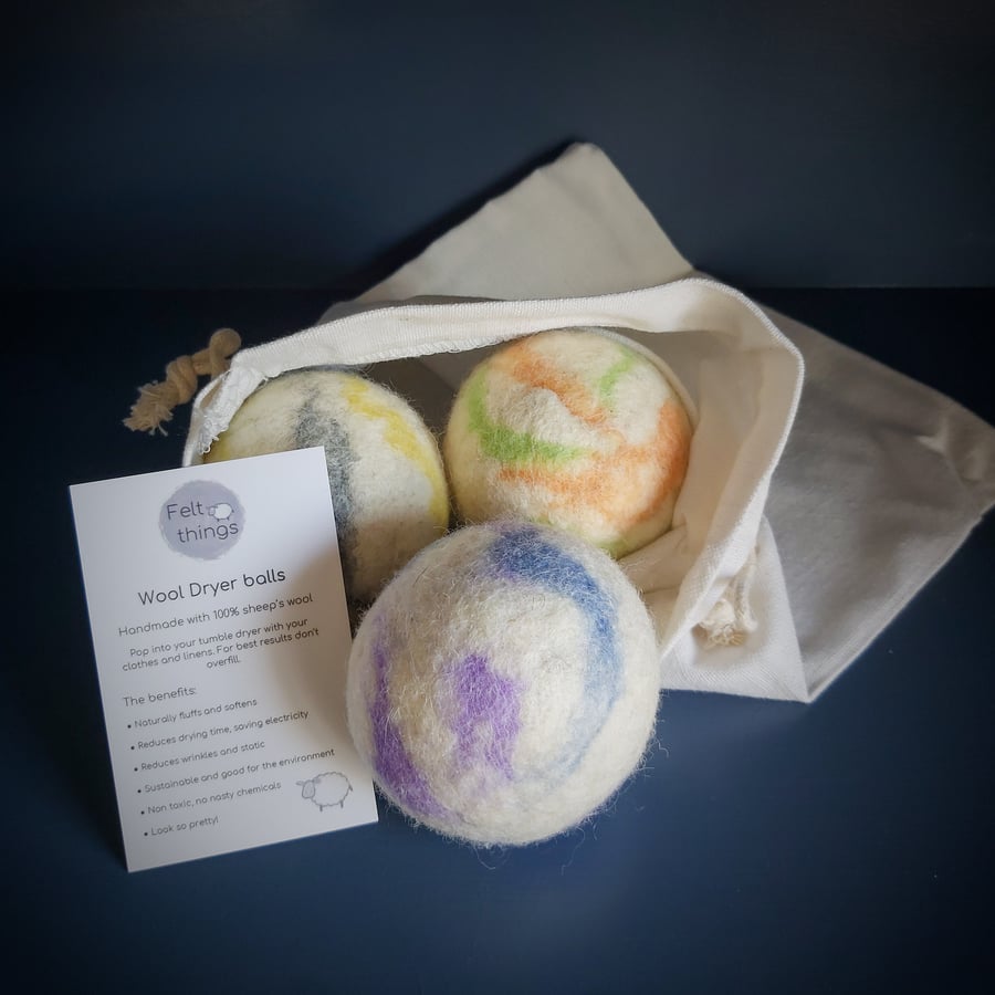 Wool Tumble Dryer Balls, Eco Friendly Cleaning, Sustainable Gifts, Laundry