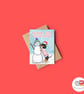 Dachshund Christmas Card, A6 Christmas Card, Cute Animal Christmas Card