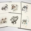 Multi pack of mixed breed Dog Greeting cards 