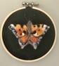 Needle felted-tortoiseshell-butterfly-hoop artwork - Image 1