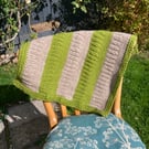 Hand knitted pram baby blanket 