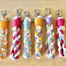 Handmade Macrame Keychain with Initial Letter
