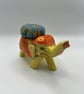 Vintage Elephant Pin Cushion - Orange Sewing Gift & Anchor - Image 3