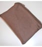 Brown Purse Zipped Coin Credit Card Size Purse Plain Dark Brown - Image 2