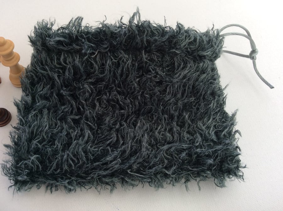 Fluffy Dice Bag for Cards, Games, Chess, Marbles, Geeky Gift