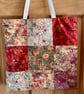 Antique Gold Batik Fabric Tote Bag Sewing Kit