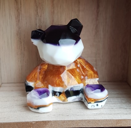 Gorgeous Multilayered Resin Art Bear - Figurine, Ornament, Resin Art.