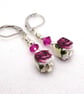 Ceramic Cube and Crystal Earrings - Image 6