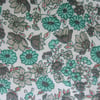 2 Metres of Unused Vintage Liberty Green Floral Fabric.