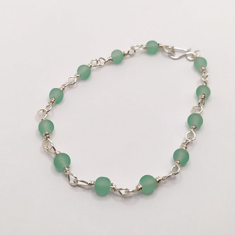 Light Green Chain Link Bracelet