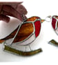 Robin Bird Suncatcher Stained Glass British Handmade  - Image 2