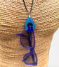 Blue and Turquoise Marbled Glasses Holder Necklace - Image 2