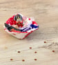 Small Patchwork Basket with Festive Fabric - Image 9