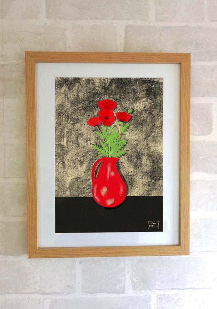 Poppy Art Print Only by Nina Martell