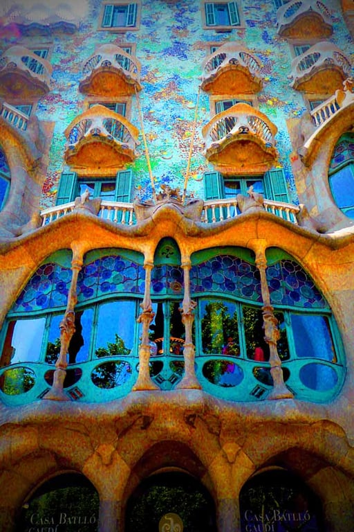 Casa Batllo Barcelona Spain 12"x18" Print