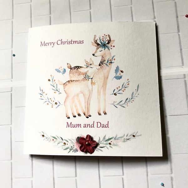 Merry Christmas card for Mum, Dad, Brother, Son, Friend, Boyfriend, Husband, Dad
