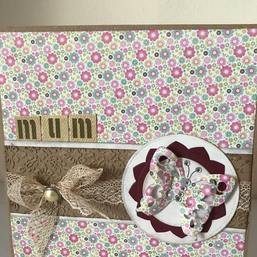 Butterfly Mothers Day or Birthday Card