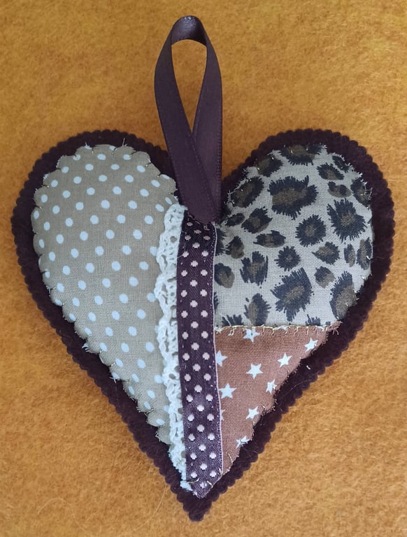 Affirmation Patchwork Heart Hanging