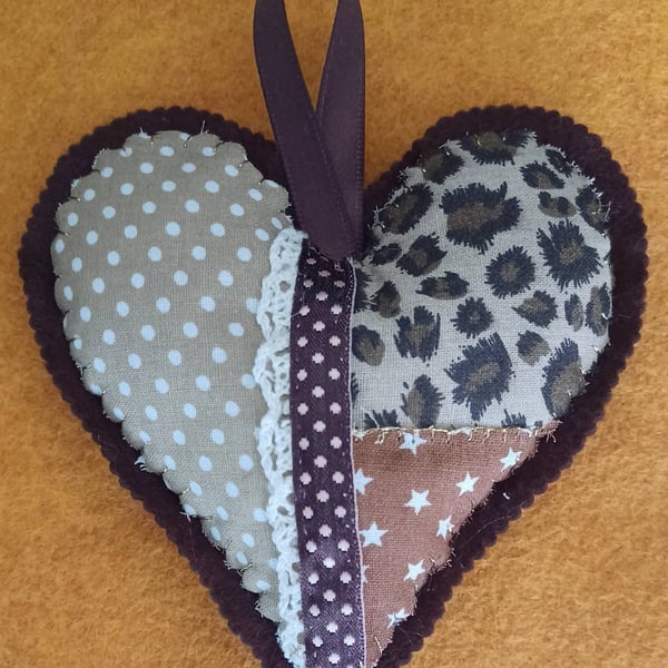 Affirmation Patchwork Heart Hanging