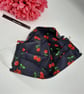 Face mask,  medium,  3 layer,  nose wire,  adjustable, washable in navy cherry - Image 7