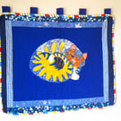 Cat Nap Wall Hanging, Applique Design, Quilted And Ready To Hang.