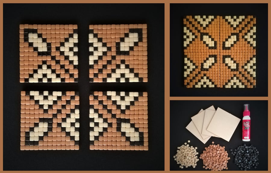Mosaic Coaster kit (4 become 1) - the perfect craft project or that special gift