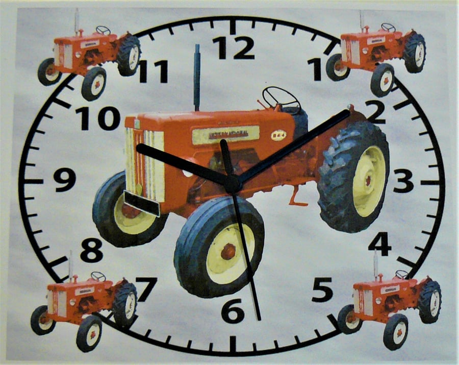  tractor wall hanging clock vintage tractor international B414 farming