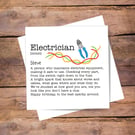 Electrician Definition Card - Funny birthday, personalised