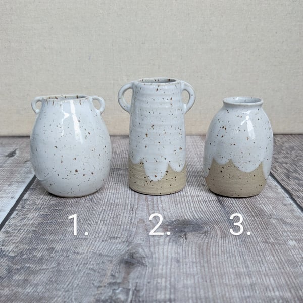 Perfectly Imperfect One mini ceramic vase - white