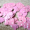 Pink Spotty Heart and flower Confetti