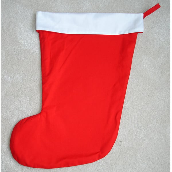 Christmas Stocking Red and White Xmas Stockings 18"