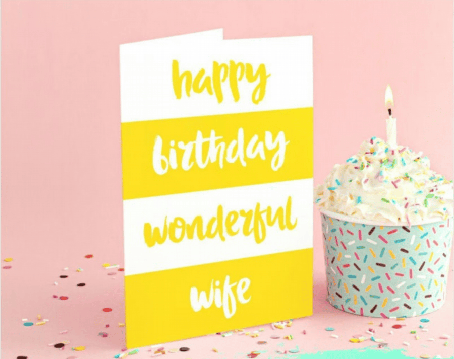 printable birthday card for a wonderful wife