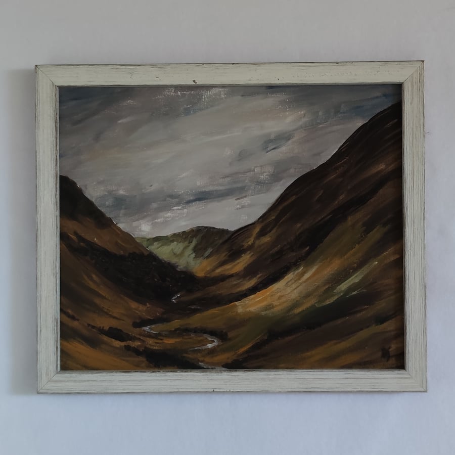 Glen Tilt, Cairngorms, Scottish Highlands Landscape Original Painting