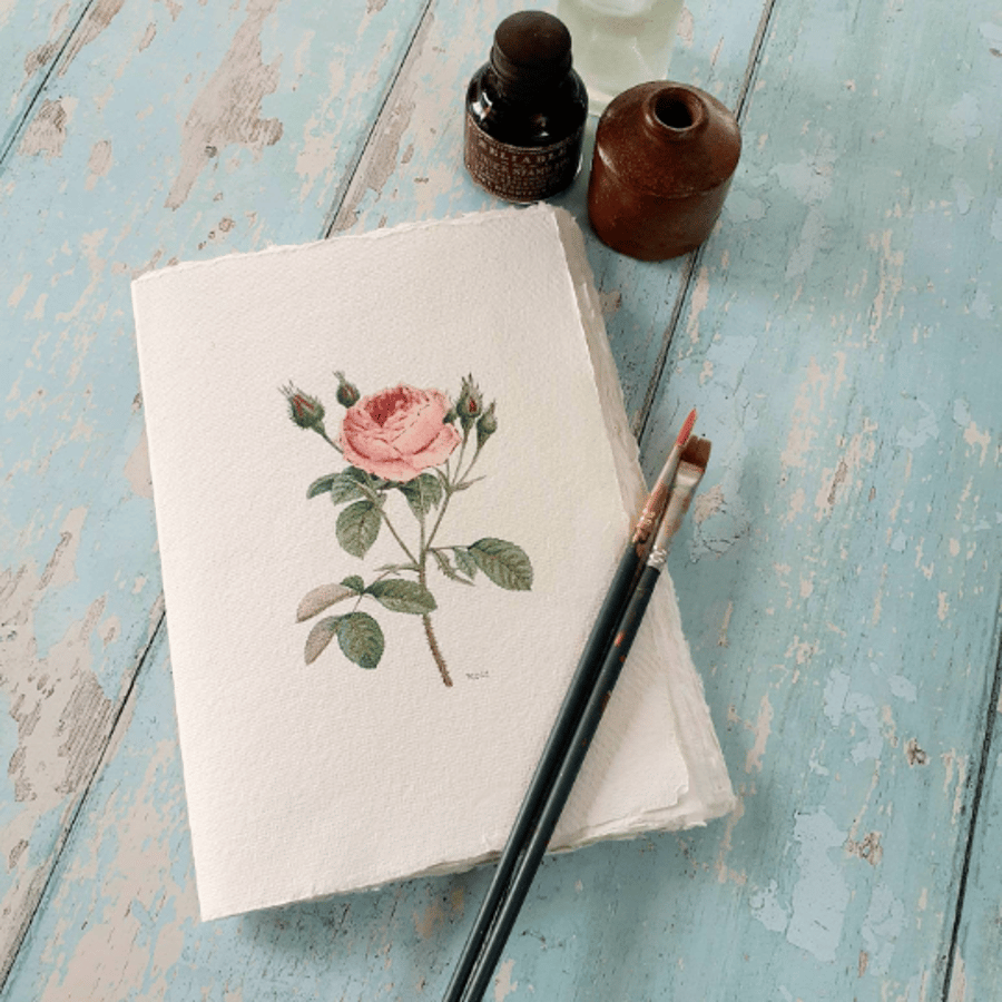 Artists Watercolor Sketchbook  A5 or A6 Handmade Cotton Rag Paper Art Journal