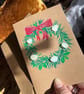 Hand painted Seaglass Christmas Wreath card  - Image 10