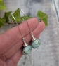 Sterling Silver Turquoise Marble Venetian Glass Long Earrings - JBJ1120 - Image 4