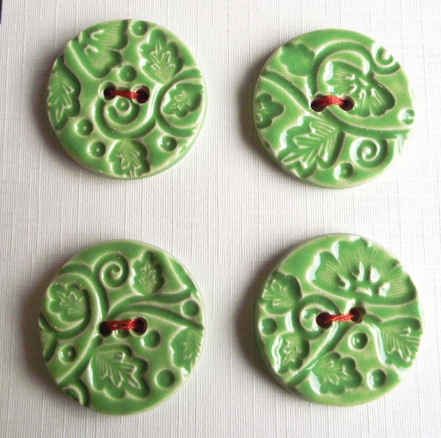 Set of four large  ceramic buttons