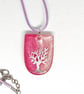 Hand-Painted Tree of Life Resin Necklace: Boho Spiritual Jewelry