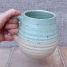Very large cuddle mug hand thrown tankard stoneware pottery ceramic handmade 