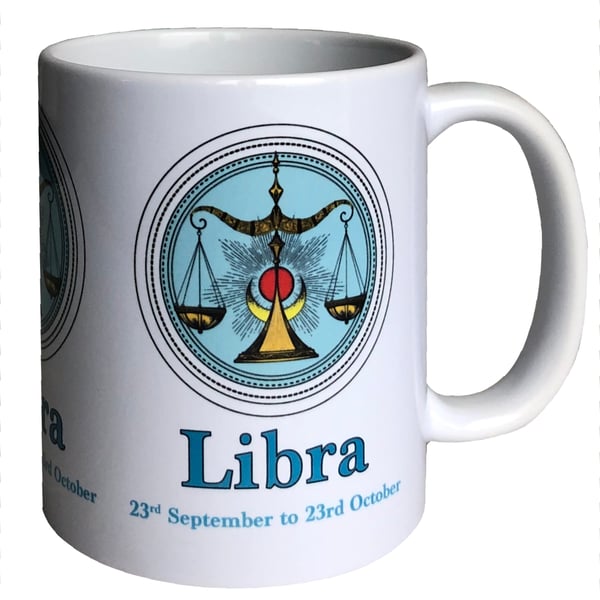 Zodiac - Libra - 11oz Ceramic Mug - The Scales (23rd September - 23rd October)