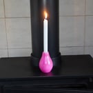 Turned wooden candle holder