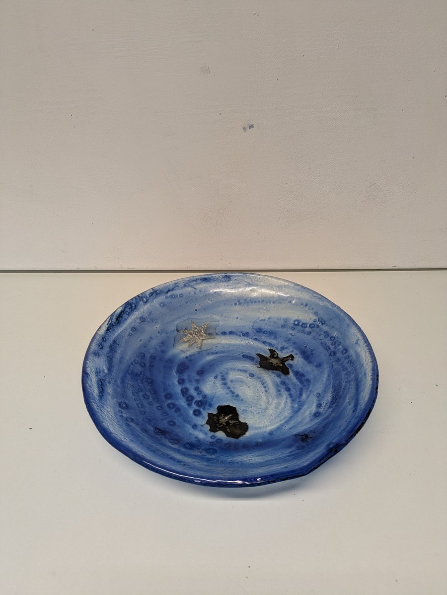 Perfectly Imperfect Whirlpool Fused Glass Bowl 
