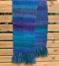 Handspun and woven purple and turquoise gradient scarf - Image 5