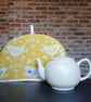 Tea Cosy in Ochre coloured Narvik Birds Fabric