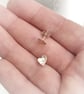 Brushed sterling heart stud earrings - Image 6